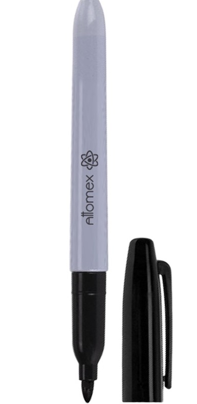 Маркер перманентный черный "Attomex" пулевидный наконечник, 2 мм. Китай