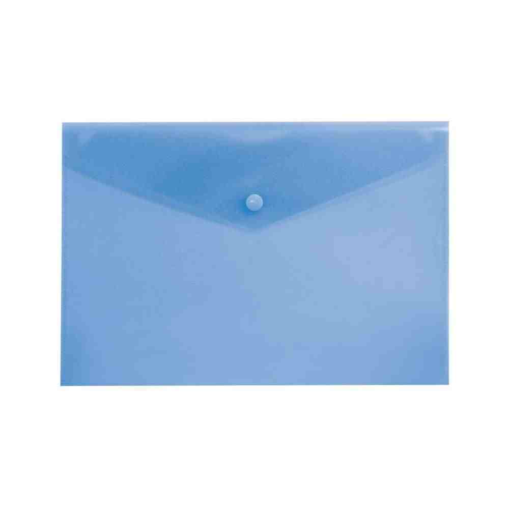 Папка-конверт с кнопкой однотонный, толщина 0,18, ф. А4, синий