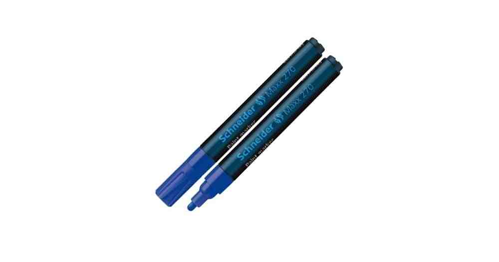 Маркер перманентный на нитрокраске "Махх 270" Schneider 1-3 мм. синий Германия