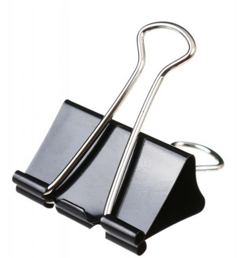 Зажим 15 мм черный в наборе 12 шт. Binder clips Китай