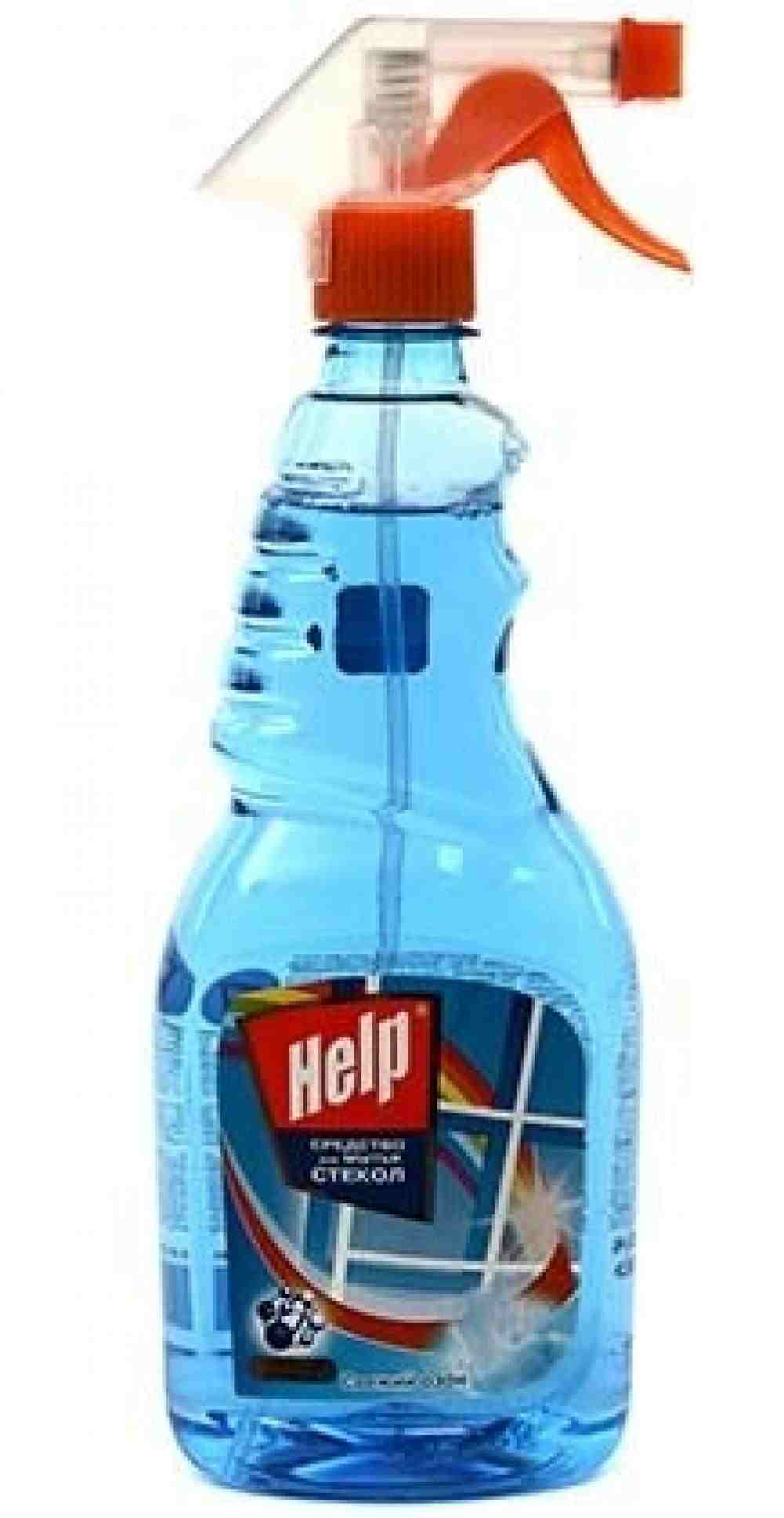 Средство для мытья окон "HELP" Свежий озон, 750 мл. РФ