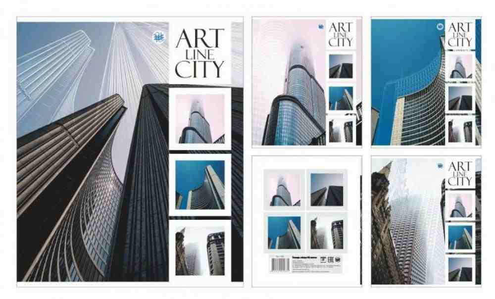 Тетрадь А5 96л 4+0 СЛ клетка общая скоба 170*205 Архитектура РБ