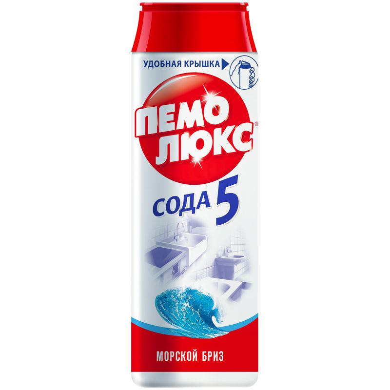 Порошок чистящий 480 г "Пемолюкс" Сода 5 Морской бриз РФ