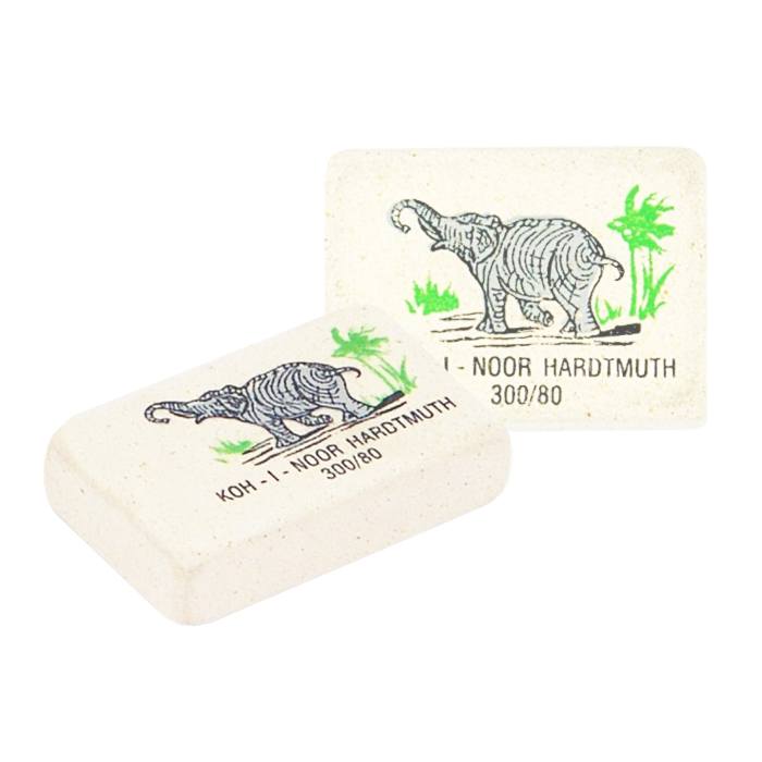 Ластик Koh-I-Noor Elephant белый со слоном, 300/80 Чехия