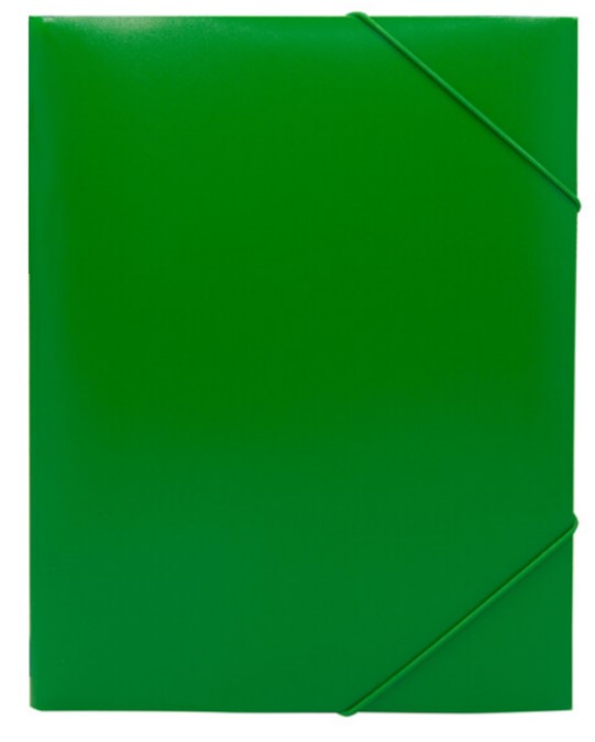 Папка на резинке А4 Buro пластик кор. 15мм. 0,5мм. зеленый РФ
