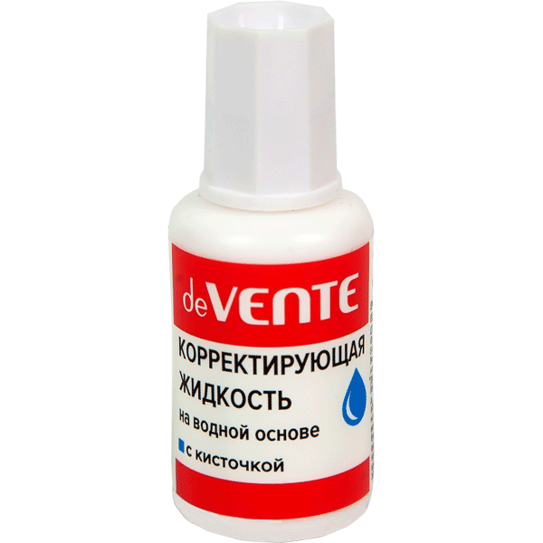 Корректирующая жидкость на водной основе "deVENTE" 20 мл. Китай
