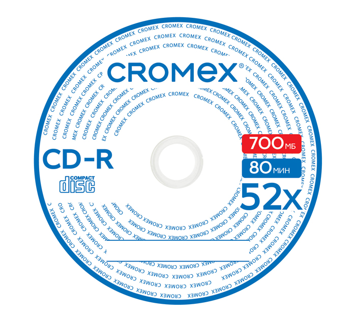 Диск CD-R 700МБ 52х в конверте Cromex 513797 РФ