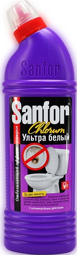 Средство чистящее для сантехники "Sanfor Chlorum Ультра белый" 750г. РФ
