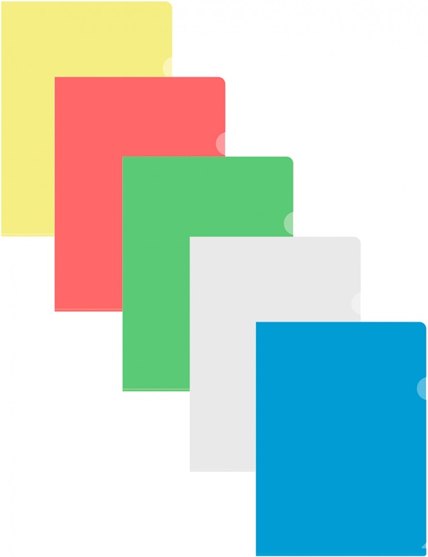 Папка-уголок пласт. плот. 0,18мм  РБ