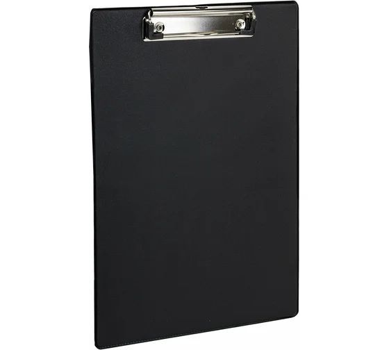 Доска -планшет STAFF с прижимом А4 (228х318мм)картон/ПВХ, черная