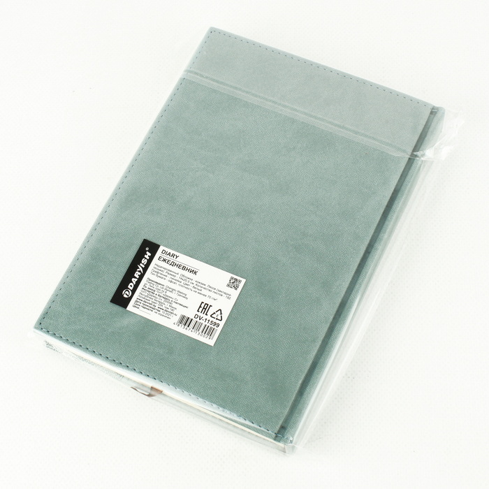 Ежедневник 14*20,5 см. недатиров. 192 л. обложка к/з, DV-11599 Китай