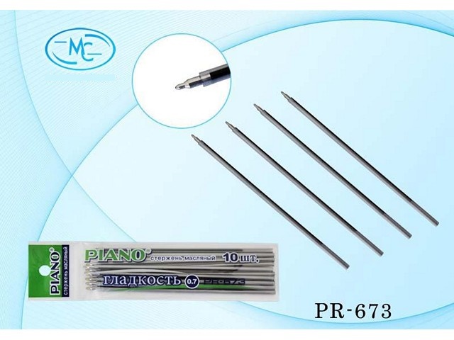 Стержень шариковый 140 мм. синий на масляной основе "Piano", PR-673 Китай