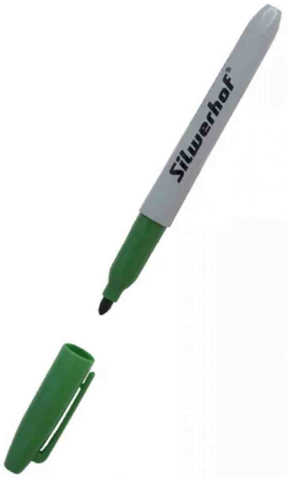 Маркер перманентный зеленый Silwerhof Base пулевидный пиш. наконечник 2,5 мм РФ