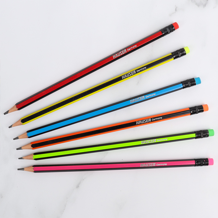 Карандаш ч/г с ластиком Neon H6390, Индия