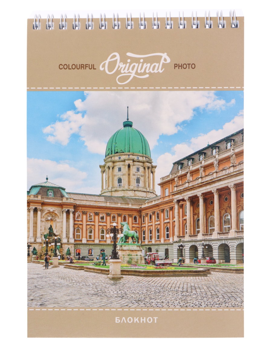 Блокнот А5, 80 л., знаменитая архитектура, гребень, картон, жесткая подложка, клетка РФ