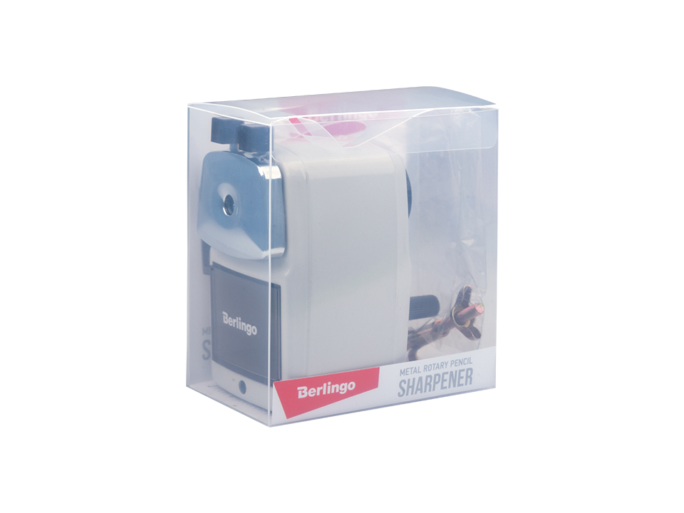 Точилка механическая Berlingo, метал. корпус, ассорти, инд. упак. РФ
