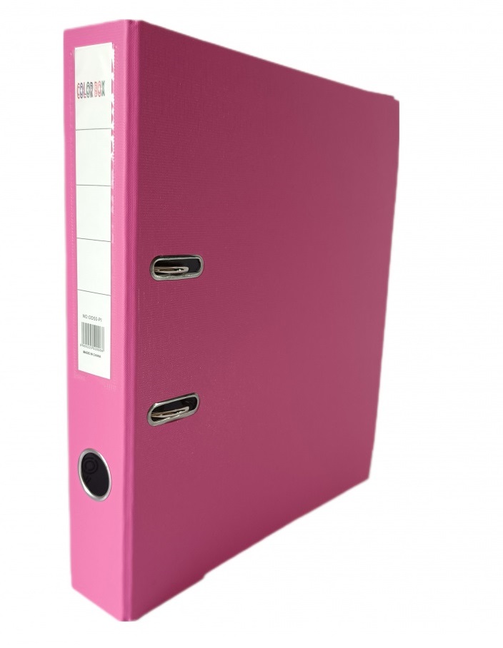Папка-регистратор 50мм, А4, розовая, А4 COLORBOX, c металлической окантовкой, ПВХ, ЭКО