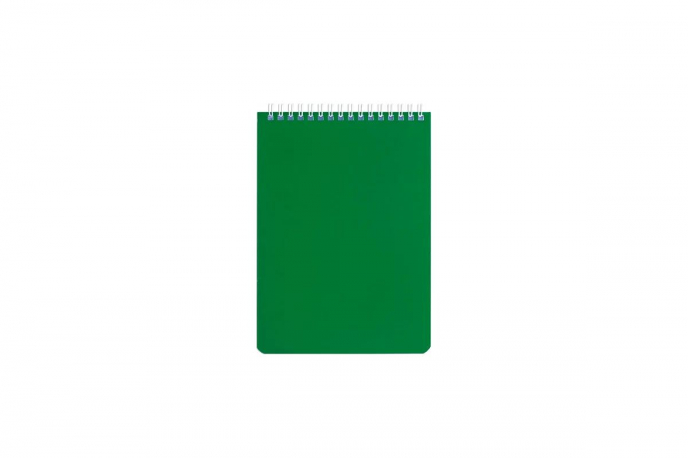 Блокнот А5, 60 л., BRAUBERG зеленый, гребень, лакированный, однотонный РФ