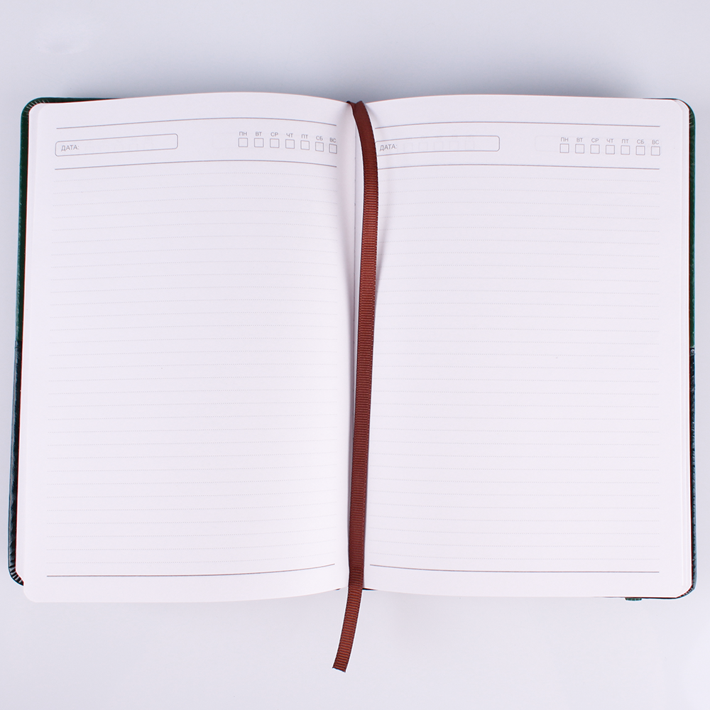 Ежедневник недатир., А5 140 л., обложка кож. зам. ассорти DV-12584