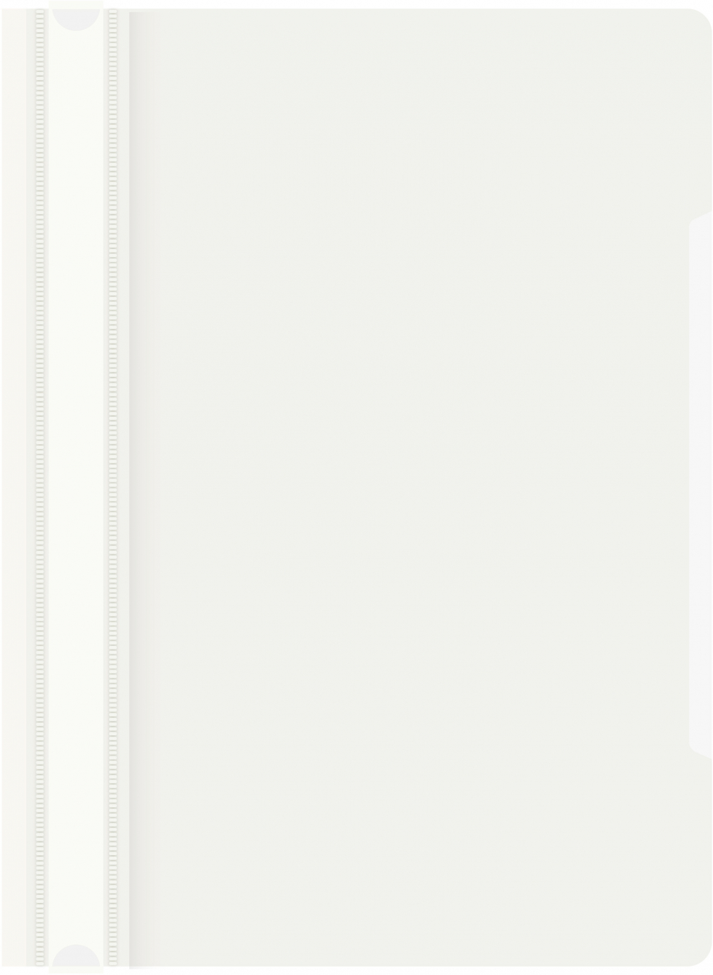 Папка Скоросшиватель белый А4 Бюрократ  S20WH А4, прозрачный верхний лист  пластик