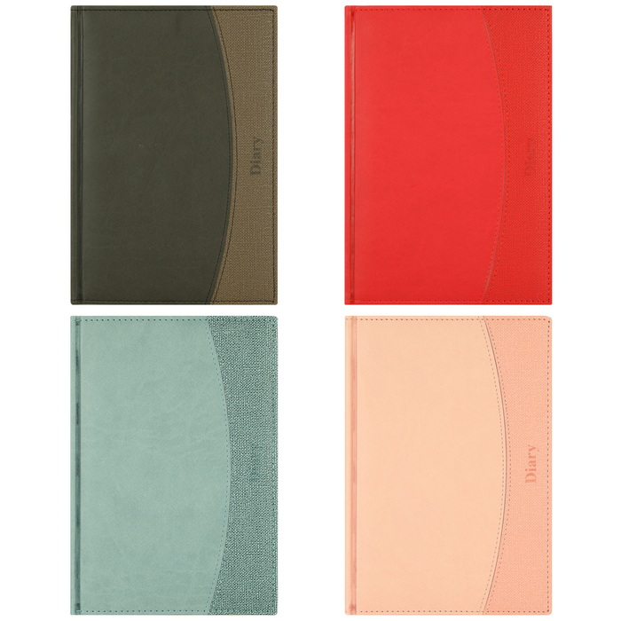 Ежедневник 14*20,5 см. недатиров. 192 л. обложка к/з, DV-11599 Китай