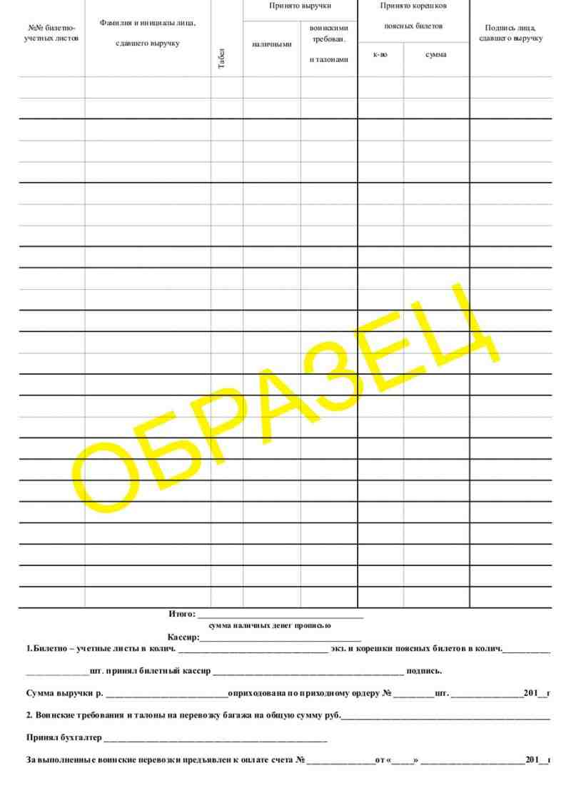 Открытый лист ф.12