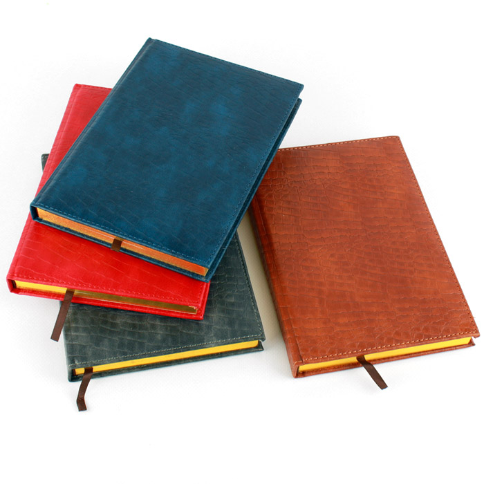 Ежедневник недатир., А5 136 л., обложка кож. зам. ассорти DV-13037 Китай