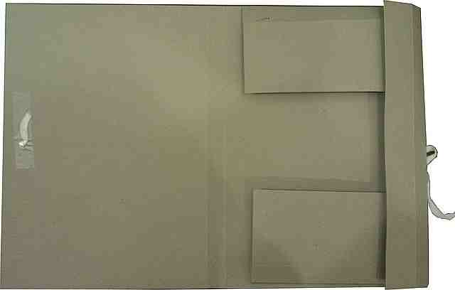 Папка архивная серая на 2-х завязках, корешок 6 см